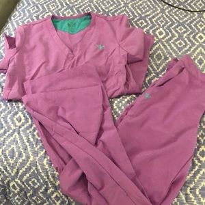 Lavender purple scrub set